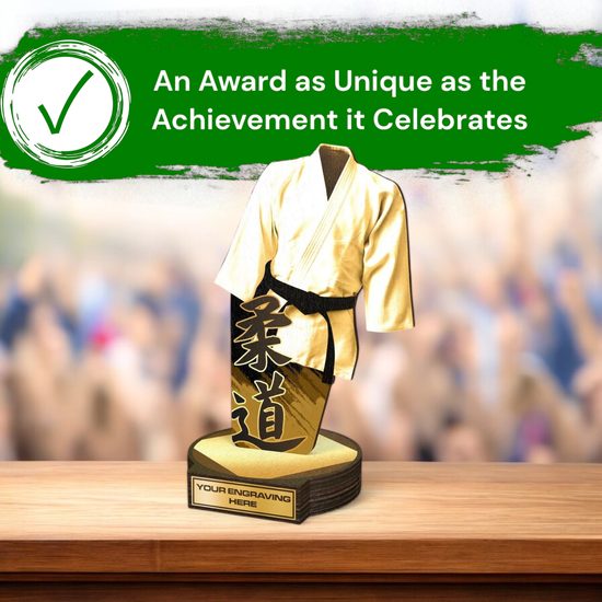 Grove Classic Martial Arts Kimono Real Wood Trophy