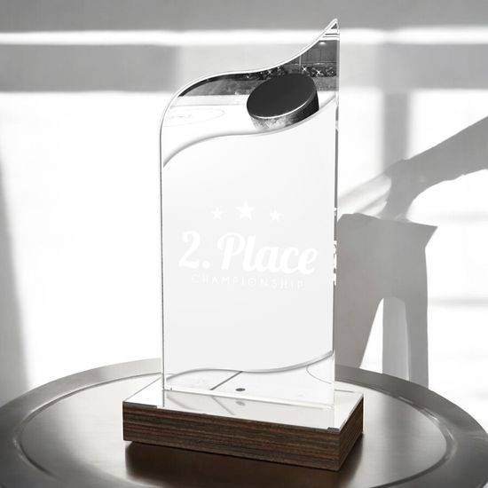 United Ice Hockey Acrylic Wood Fusion Trophy