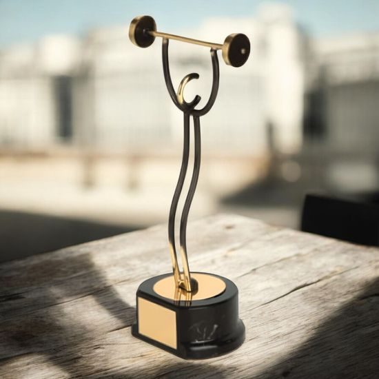 Valencia Powerlifting Handmade Metal Trophy