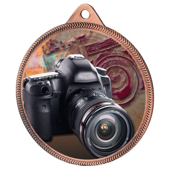 Photography Colour Texture 3D Print Bronze Medal