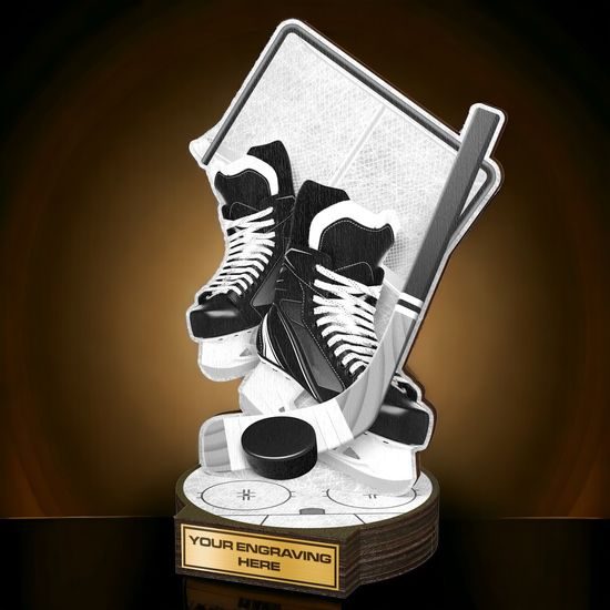 Grove Classic Ice Hockey Real Wood Trophy