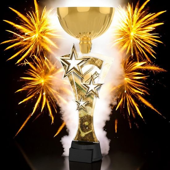 Triple Star Classic Softball Gold Trophy Cup
