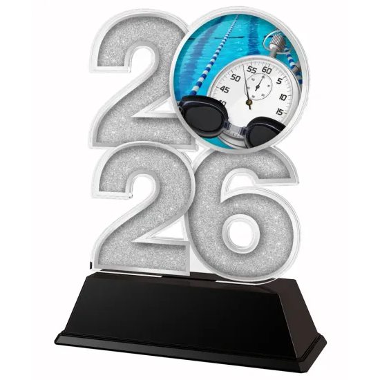 Swimming Year Trophy – Sports Award with Year Selection