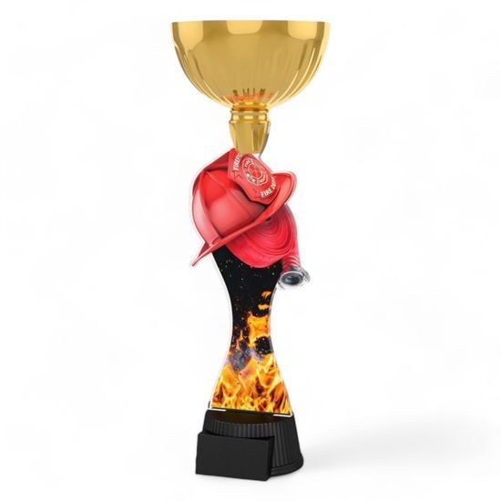 Vancouver Firefighter Helmet and Hose Gold Cup Trophy