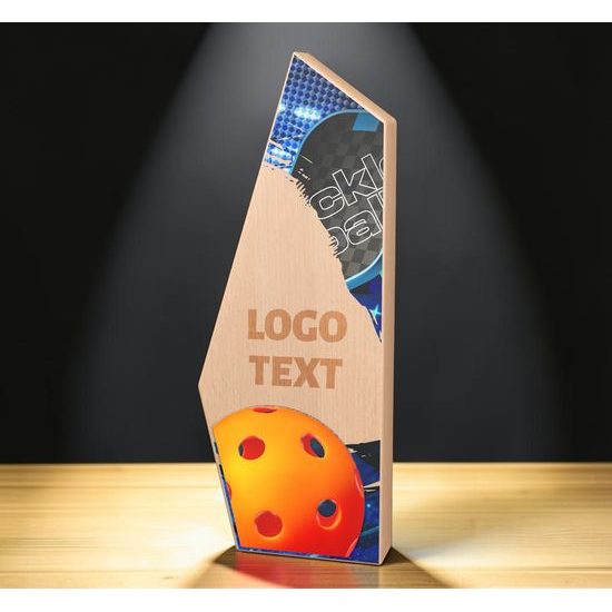 Galena Pickleball Metal & Wood Trophy