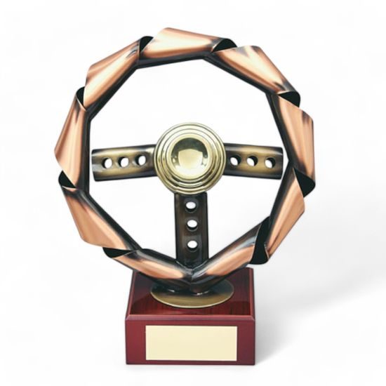Leon Motorsports Steering Wheel Handmade Metal Trophy
