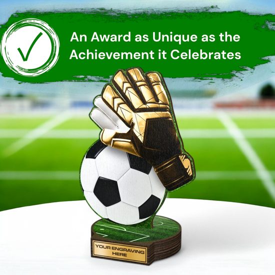 Grove Football Goalkeeper Real Wood Trophy