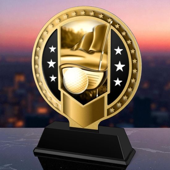 Sentinel Classic Stainless Steel Golf Trophy