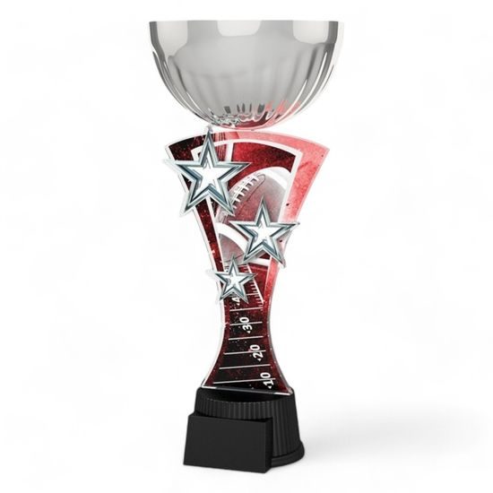 Triple Star Amercian Football Silver Trophy Cup