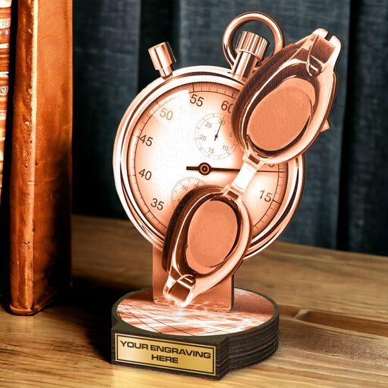 Grove Classic Swimming Real Wood Trophy