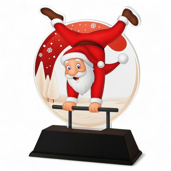 Santa Gymnastics Christmas Trophy