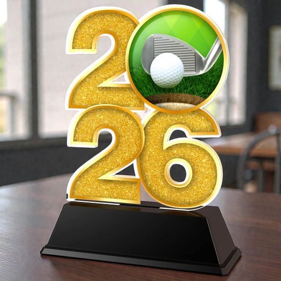 Golf Year Trophy – Sports Award with Year Selection