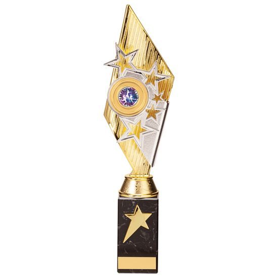 Pizzazz Gold and Silver Stars Trophy