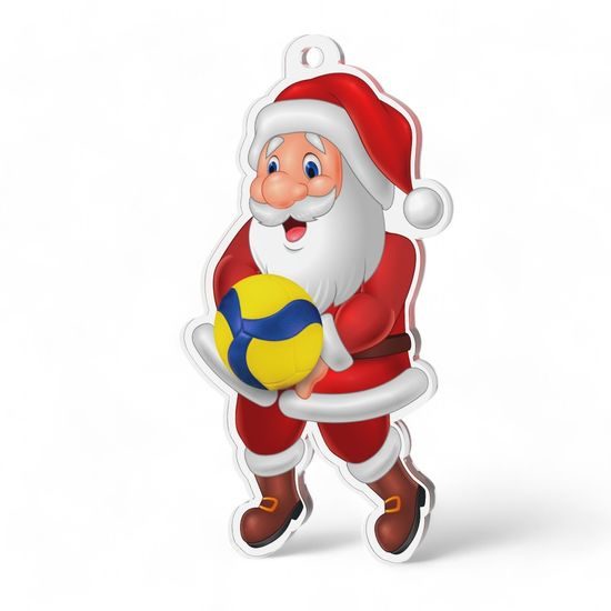 Jolly Father Christmas Volleyball Medal