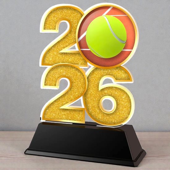Tennis Year Trophy – Sports Award with Year Selection