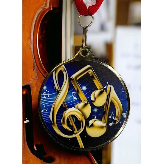 Hercules Texture Print Music Medal