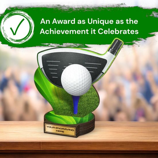 Grove Golf Driver Club Real Wood Trophy
