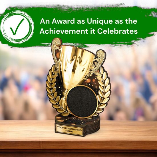Grove Logo Insert Cup Real Wood Trophy