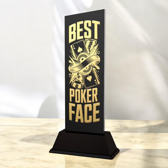 Shadowline Best Poker Face Metal Trophy