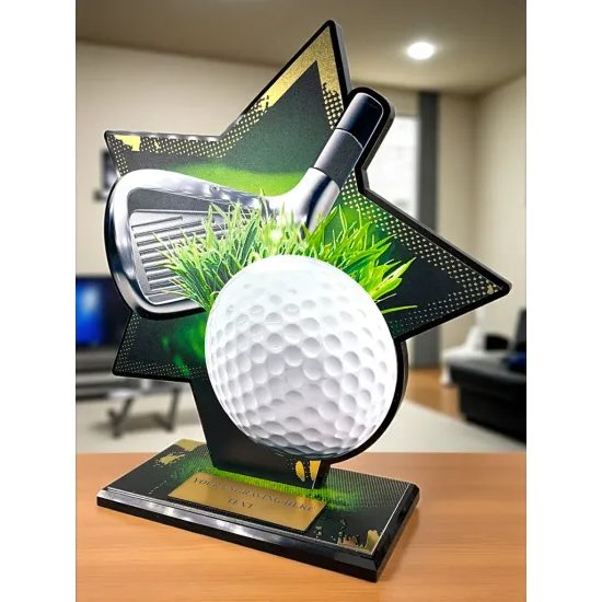Liano Metal & Acrylic Star Golf Trophy