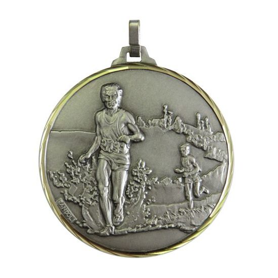 Diamond Edged Cross Country Running Silver Medal