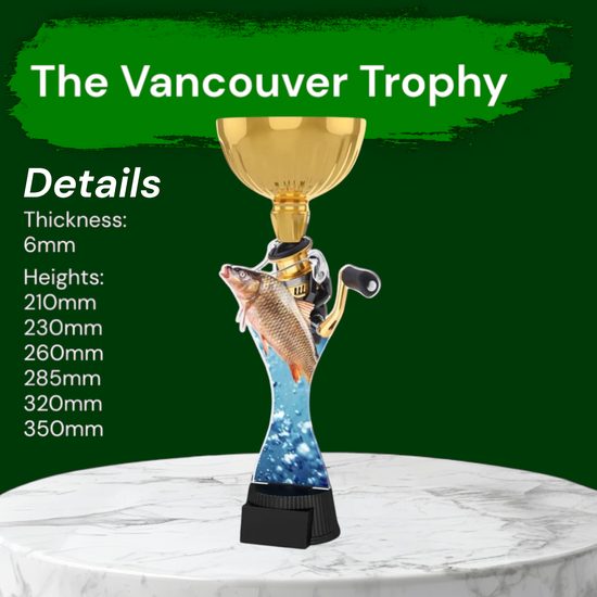 Vancouver Fishing Reel Gold Cup Trophy