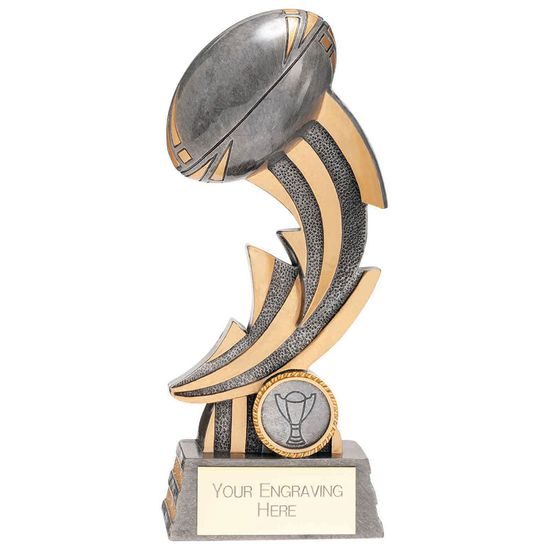 Thunderbolt Rugby Trophy (FREE LOGO)