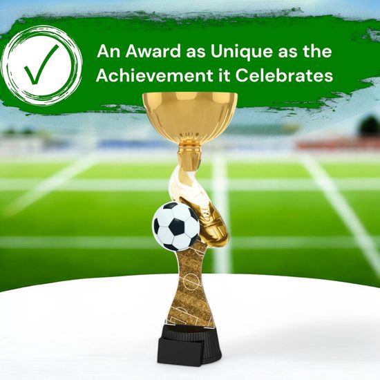 Vancouver Classic Football Boot and Ball Gold Cup Trophy