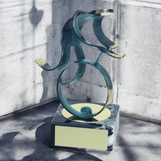Toledo Mountain Biking Handmade Metal Trophy