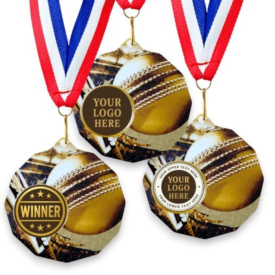 Dodeca Cricket Stainless Steel Logo Insert Medal
