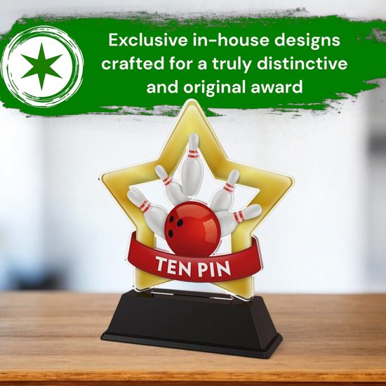 Mini Star Tenpin Bowling Trophy
