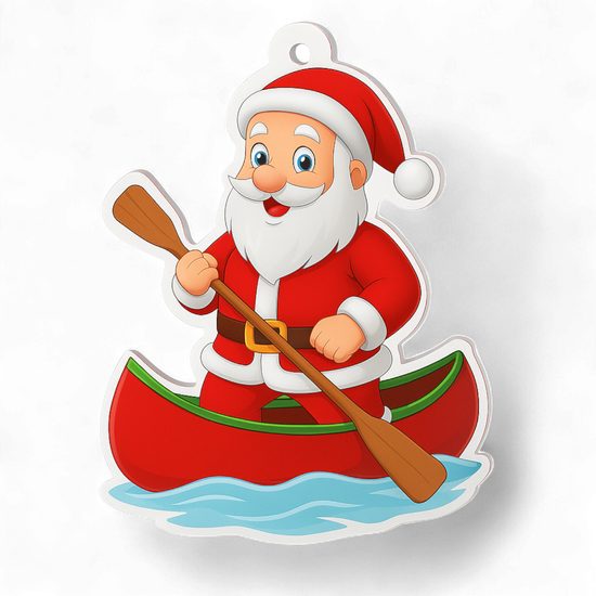 Jolly Father Christmas Canoeing Medal