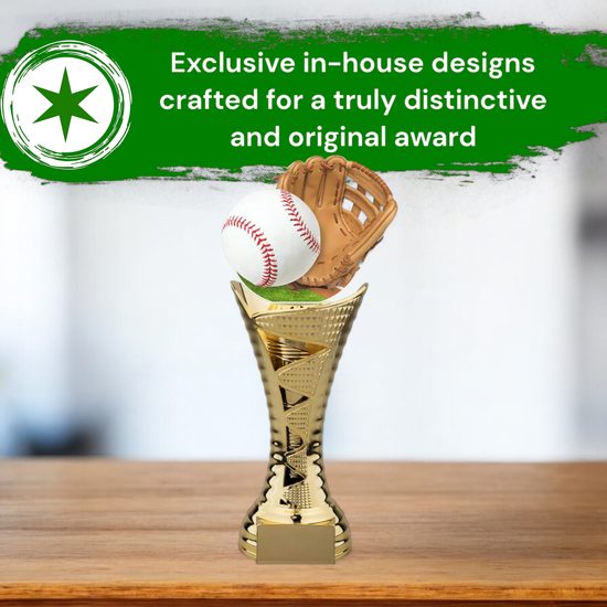 Trieste Baseball Glove and Ball Trophy