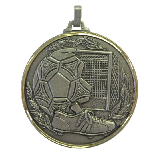 Diamond Edged Football Silver Medal