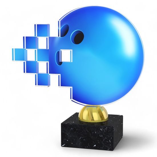 Techspire Tenpin Bowling Ball Acrylic Trophy