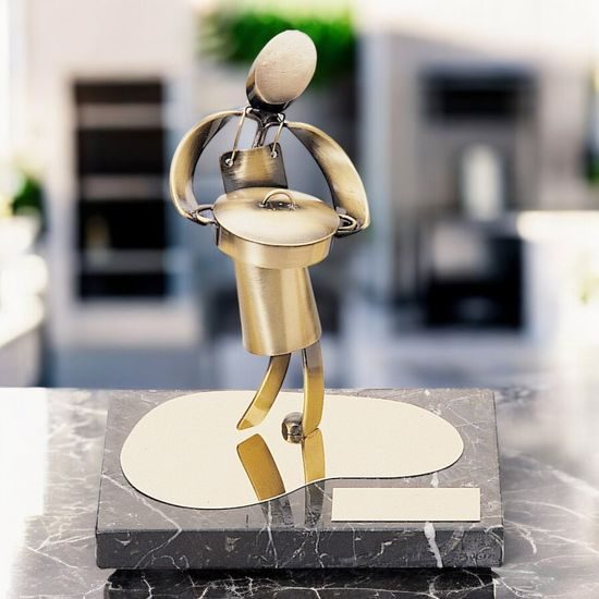 Aegean Cooking Chef Handmade Metal Trophy