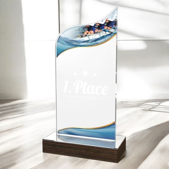 United Rowing Acrylic Wood Fusion Trophy