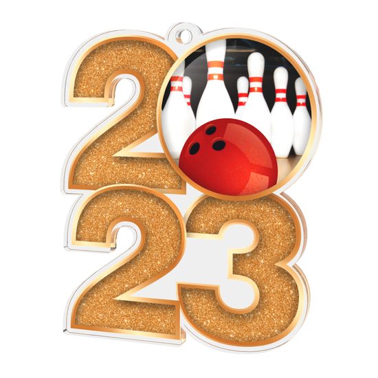 Tenpin Bowling 2023 Acrylic Medal