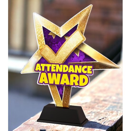 Attendance Award Star Trophy