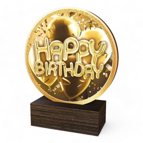 Holt Classic Happy Birthday Wood Trophy