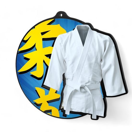 Rincon Colour Martial Arts Kimono Black Acrylic Medal