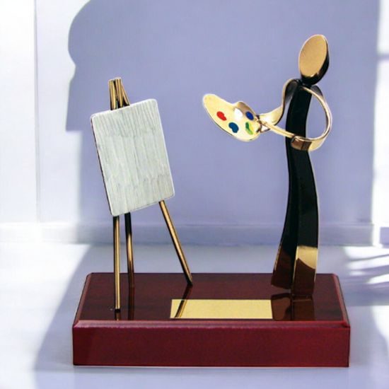 Barcelona Artist Handmade Metal Trophy