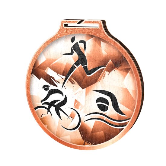 Habitat Classic Triathlon Bronze Eco Friendly Wooden Medal