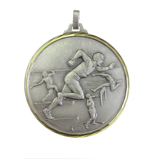 Diamond Edged Athletics Track and Field Silver Medal