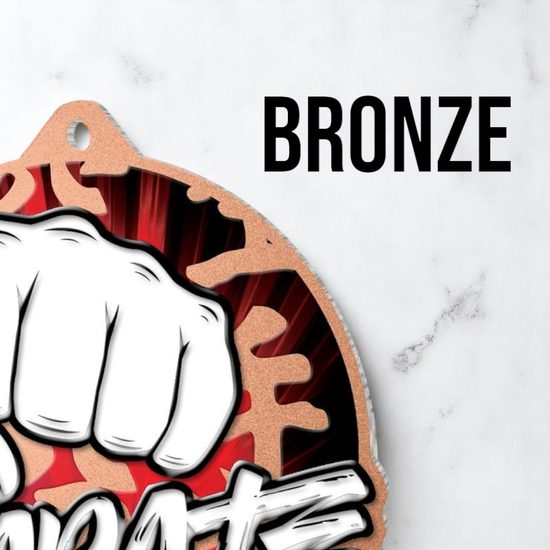 Aurum Karate Stainless Steel Logo Insert Medal