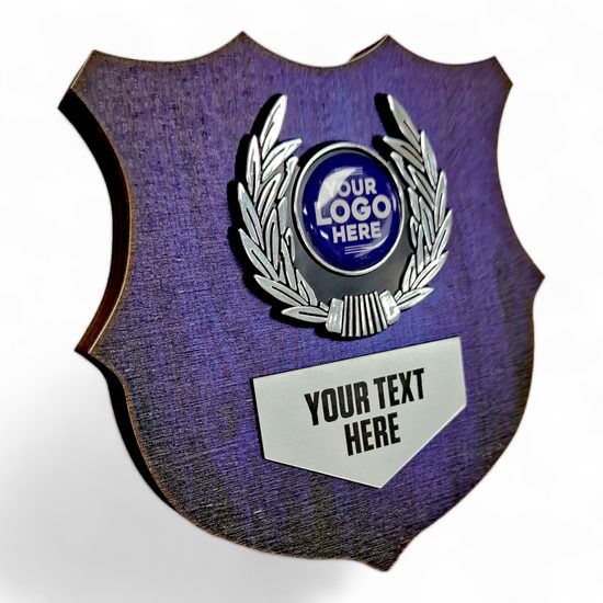 Heraldic Blue Birchwood Logo Insert Shield