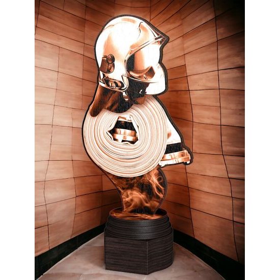 Frontier Classic Real Wood Firefighter Trophy