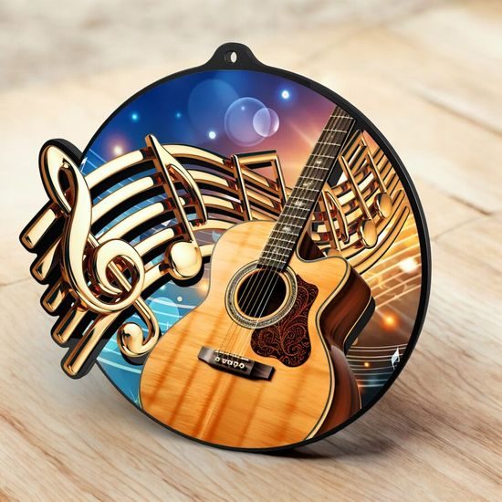 Rincon Colour Acoustic Guitar Black Acrylic Medal
