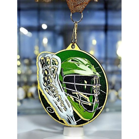 Aurum Lacrosse Stainless Steel Medal