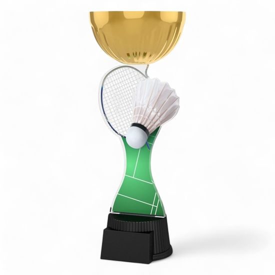 Vancouver Badminton Racket and Shuttlecock Gold Cup Trophy